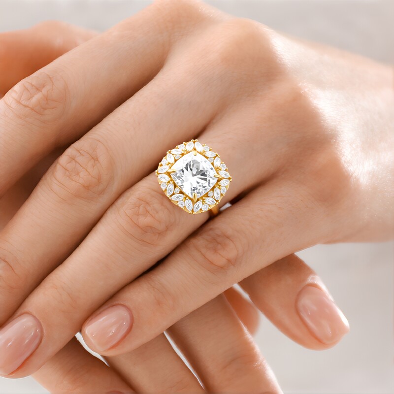 Anello in argento con Topazio Bianco