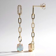 Boucles d'oreilles en or et Opale Welo AAA (CIRARI)
