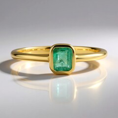 Anello in argento con Smeraldo Russo (Adela Silber)