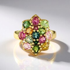 Anello in argento con Tormalina