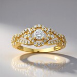 Anello in oro con Diamante SI1 (G) (Annette)