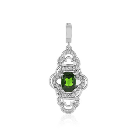 Russian Diopside Silver Pendant