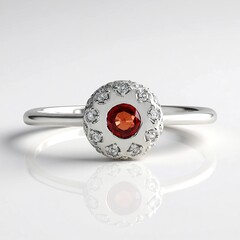 Anello in argento con Rubino Tanzania (Adela Silber)