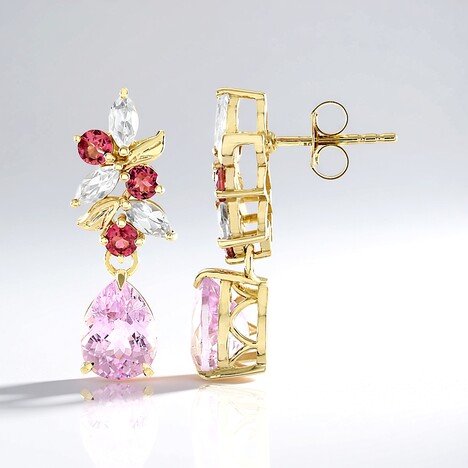 Orecchini in oro con Kunzite Patroke (Adela Gold)