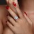 Anillo en plata con Topacio azul cielo
