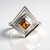 Anello in argento con Zircone Cognac (MONOSONO COLLECTION)