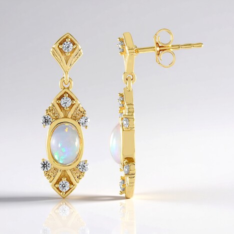 Orecchini in argento con Opale di Welo