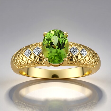 Anello in oro con Peridoto Wagogo