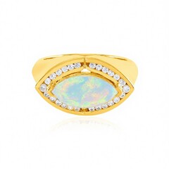 Anillo en plata con Ópalo de Welo (de Melo Essence)