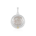 Copper Rutilated Quartz Silver Pendant (Granulieren)