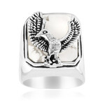 Weißer Buffalo-Dolomit-Silberring (Jones Lee)