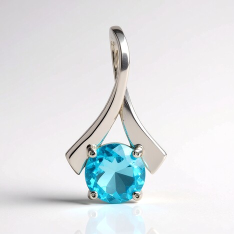 Ciondolo in argento con Apatite Blu (Pallanova)