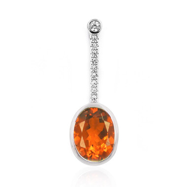 Pendentif en argent et Citrine Madère (MONOSONO COLLECTION)