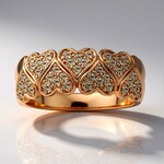 Anello in oro con Diamante Rose de France SI1 di Argyle (Annette)