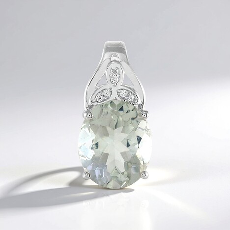 Ciondolo in argento con Ametista Verde