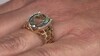 Zilveren ring met een groene amethist (Ornaments by de Melo)