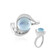 Anillo en plata con Aguamarina de Ofiki
