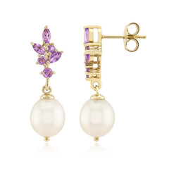 Zilveren oorbellen met Witte zoetwater kweekparels