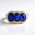 Anello in argento con Spinello Cobalto (Gems en Vogue)