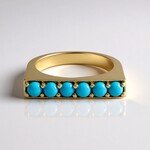 Anello in argento con Turchese Sleeping Beauty