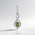 Ciondolo in argento con Diopside Russo