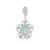 Paraiba Color Emerald Silver Pendant