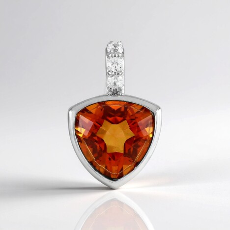 Ciondolo in argento con Quarzo Tramonto (MONOSONO COLLECTION)