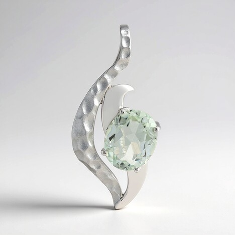 Ciondolo in argento con Ametista Verde (Pallanova)