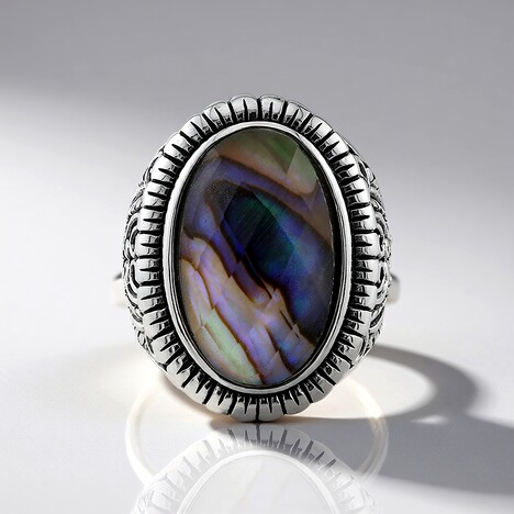 Anello in argento con Quarzo Bianco (Art of Nature)