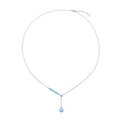 Larimar-Silberhalskette