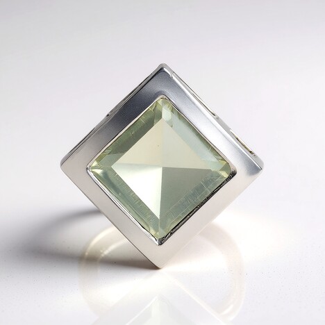 Ciondolo in argento con Ametista Verde (MONOSONO COLLECTION)