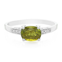 Bague en argent et Tourmaline cuprifère