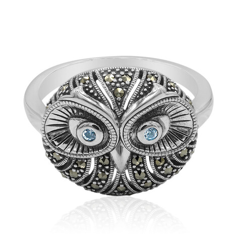 Bague en argent et Topaze bleu ciel
