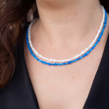 Collier en argent et Opale Welo