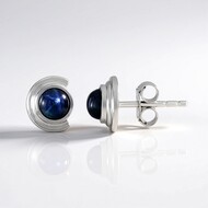 Orecchini in argento con Zaffiro Stellato Blu (de Melo Essence)
