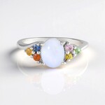 Anello in argento con Opale Australiano