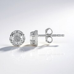 Orecchini in oro con Diamante I3 (H) (de Melo Gold)