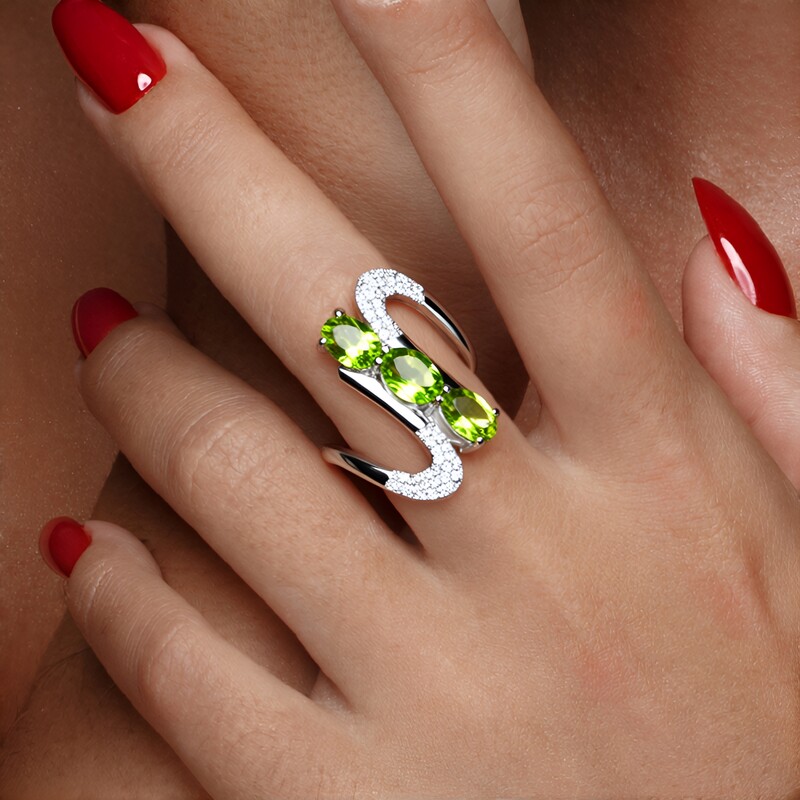 Anello in argento con Peridoto (de Melo Essence)