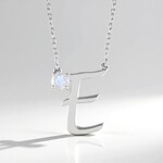 Collana in argento con Pietra di Luna Arcobaleno