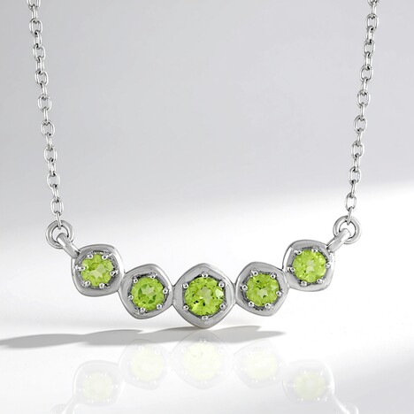 Collana in argento con Peridoto