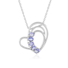 Tansanit-Silberhalskette