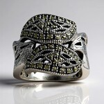Anello in argento con Marcassite (Annette classic)