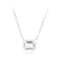 Weißer Topas-Silbercollier
