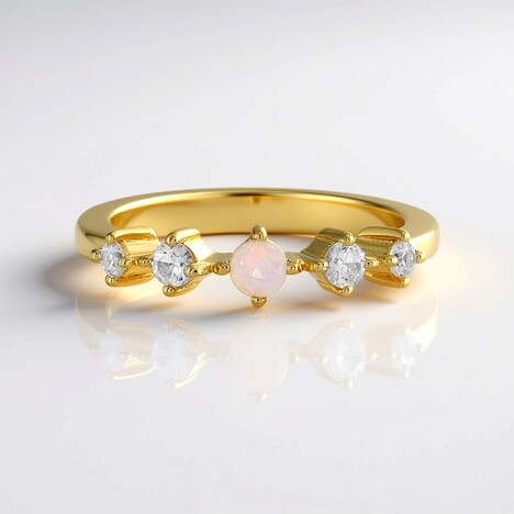 Anello in argento con Opale di Welo
