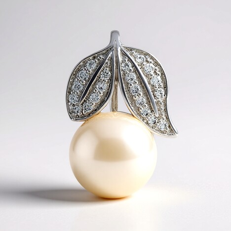 Ciondolo in argento con Perla d'Acqua Dolce Bianca (TPC)