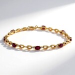 Bracciale in oro con Rubino Mozambico AAA