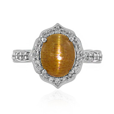 Anello in argento con Pietra del Sole Occhio di Gatto