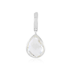 Zilveren hanger met een witte topaas
