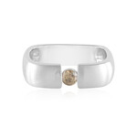 Bague en argent et Diamant champagne I2 (de Melo Essence)