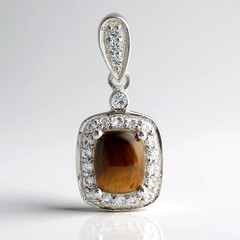 Ciondolo in argento con Occhio di Tigre